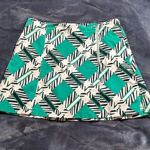 Lady Hagen Green and Black Geometric Skirt